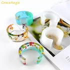 Молдинги для браслета resine, Прозрачная силиконовая форма в форме яйца для браслета из эпоксидной смолы, форма для натурального цветка сделай сам, открытый дизайн, Браслет сделай сам