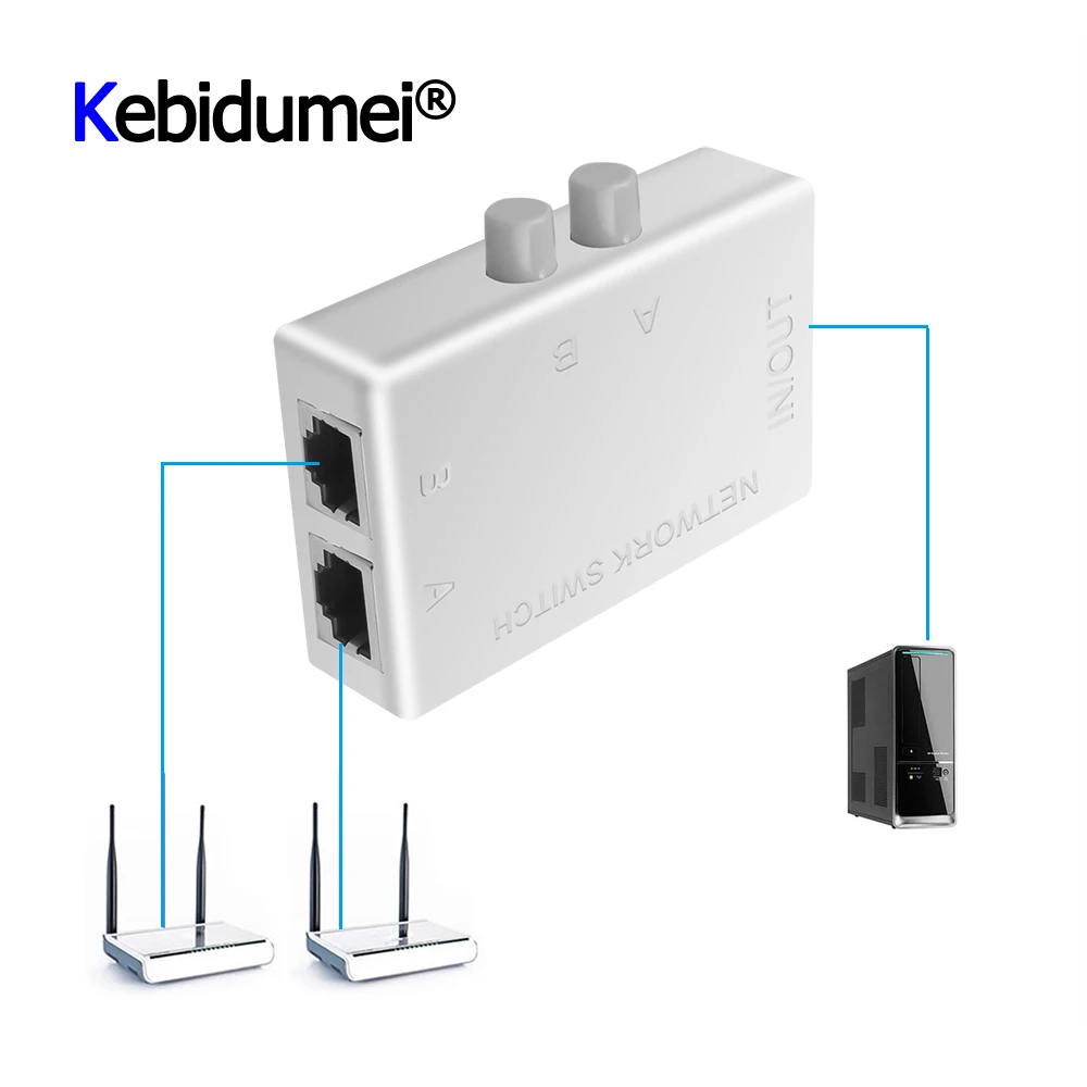 

Порт able Mini 2 Port RJ45 RJ-45 сетевой коммутатор Ethernet сетевой бокс переключатель двойной 2-сторонний порт ручной совместный коммутатор адаптер конц...