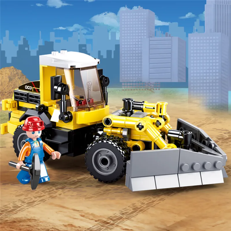 

200Pcs City Engineering Forklift Model Bricks Construction Machinery Creator Building Blocks Sets Educational Toys for Children
