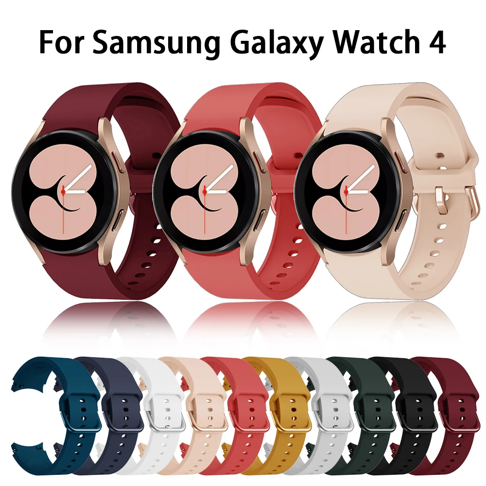 

Silicone Strap For Samsung Galaxy Watch4 classic 46mm 42mm Replacement Wristbands For Galaxy Watch 4 44mm 40mm Curved end Band