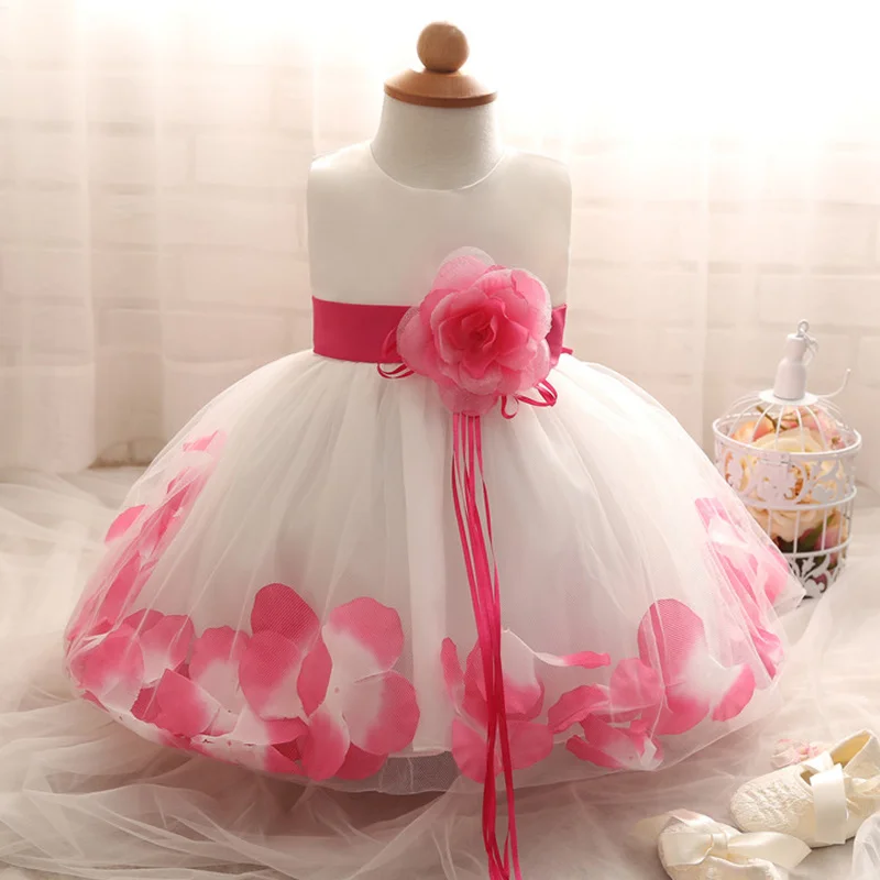 

Baby Girls Flower Princess Dress 1 2 Years Old Birthday Party Christening Gown Kids Children Bridesmaid Wedding Dress 3-10 Years