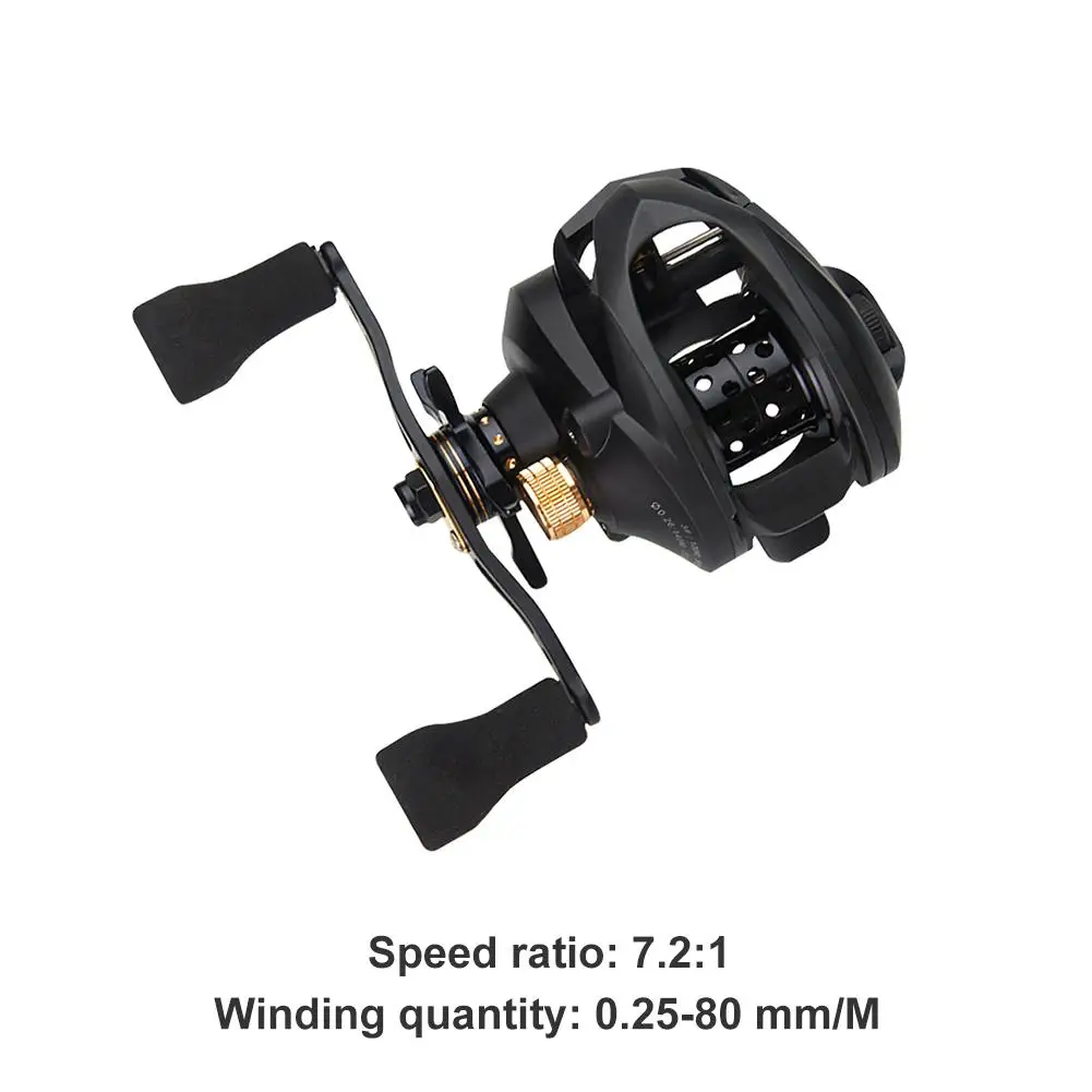 

1pc Hot Sale Baitcasting Fishing Reel Durable Metal Low Profile 7.2:1 Baitcasting Fishing Reel 6+1 BB Casting Fish Wheels