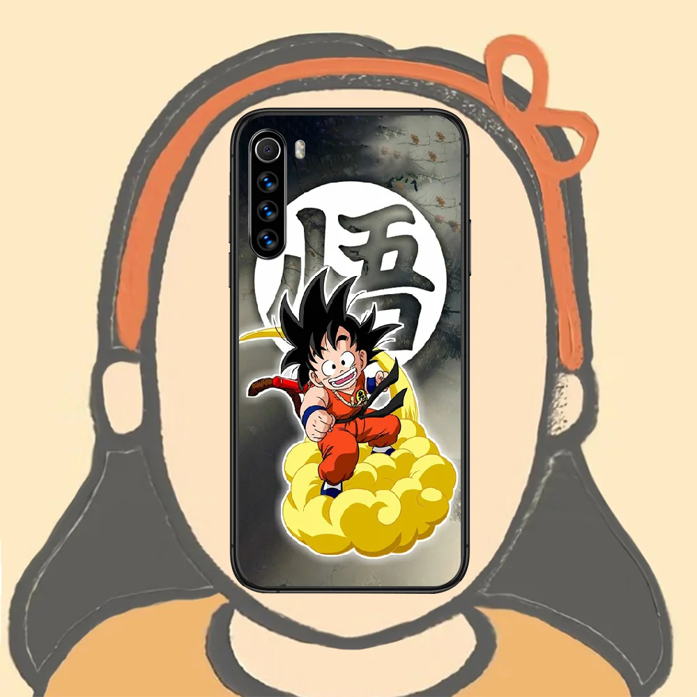 

D-Dragon Ball Goku Phone Case For Xiaomi Redmi Note 7 8 8T 9 9S 4X 7 7A 9A K30 Pro Ultra black Cover Painting Back 3D Shell