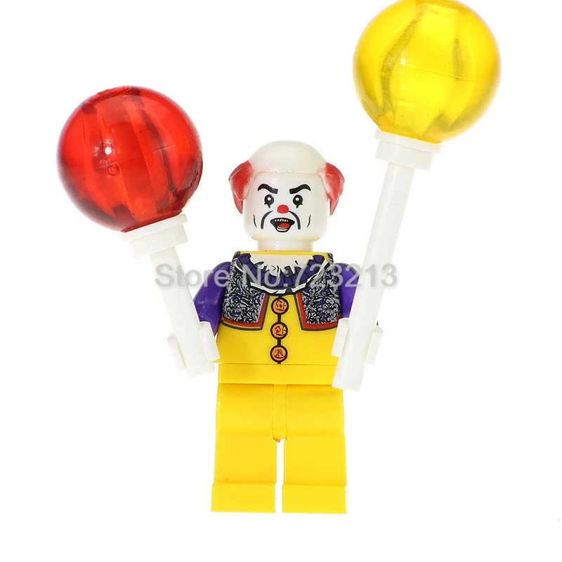 A Фильм это фигурка Одиночная Pennywise Stephen King's It Beverly Marsh Джордж Mike Hanlon модель клоуна строительные блоки кирпичи игрушки - Цвет: A