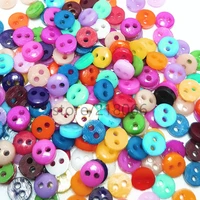 500pcs mini plastic buttons 6mm 2 holes sewing craft accessories decoration mix lots