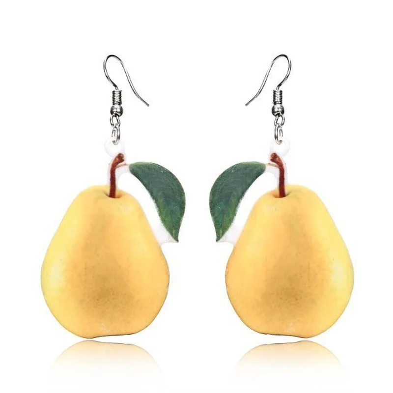 Творчески Летних Фруктов серьги прекрасная с подвесками в виде милых акриловых