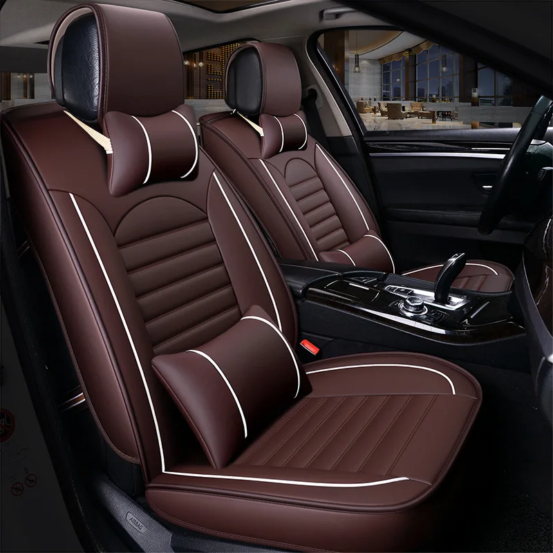 

HeXinYan Leather Universal Car Seat Covers for Dodge all models caliber journey aittitude ram caravan auto styling accessories