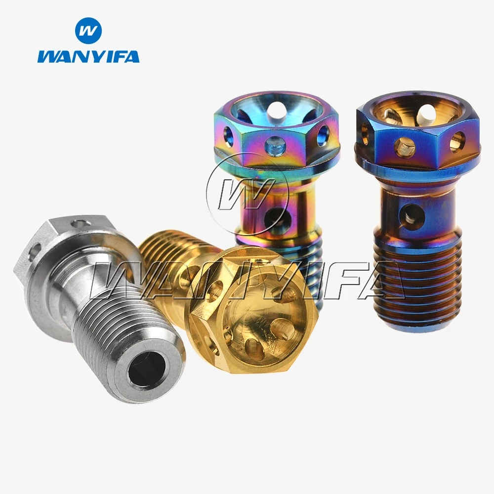 Wanyifa болт мотоцикла M10x1.0 1 25 шаг титановый одиночный банджо для Brembo Brake Dual