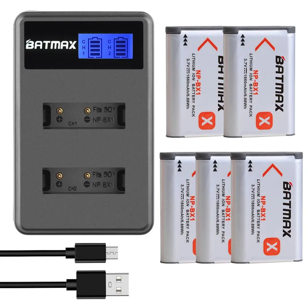 NPBX1 NP BX1 Bateria NP-BX1 аккумулятор + ЖК-зарядное устройство с двумя USB-портами для Sony DSC RX1