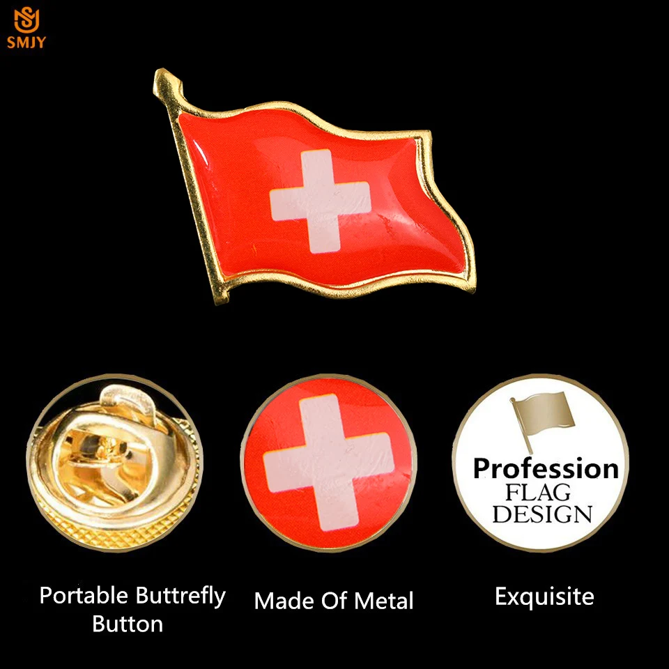 Швейцария унисекс Одежда Ювелирные изделия лацкан рюкзак шляпа металлическая