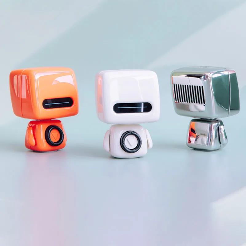 

Портативная Bluetooth беспроводная перезаряжаемая Милая Колонка в форме робота музыкальный плеер стерео Bluetooth Колонка s