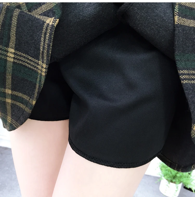 Fall Student Gils Pleated Skirt Style Plaid Casual Short Skirts Women's Scotland Tartan Kilt With BowtieCute Kawayii Sweet | Женская