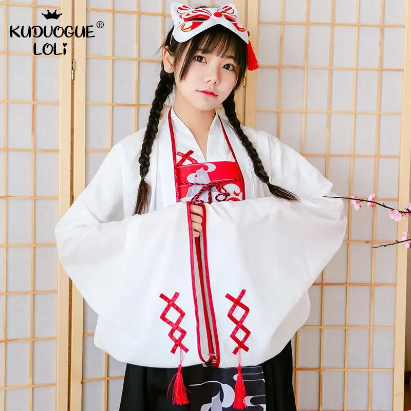 Женское кимоно в японском стиле с принтом журавль традиционные японские наряды