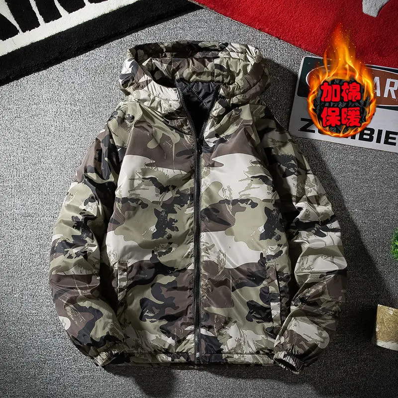 

Winter Jacket Men's Camouflage Hoodie Army Thick Warm Thickened Cotton Coat Male Fashion Tactical Military Hooded Parkas Men