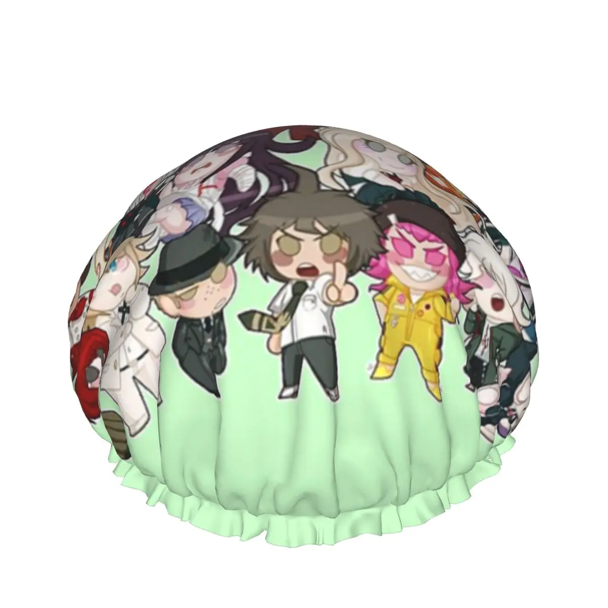 

Chibi Cast Nagito Komaeda Hajime Double waterproof shower caps Customized woman shower caps hair care dry accessories for women