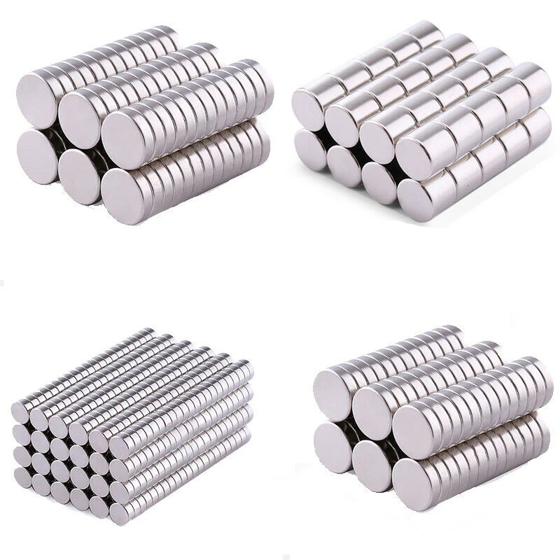 Круглый Мощный магнит NdFeB диаметром Ø 12 мм 1 5 2 3 4 6 толщиной редкоземельный сильный