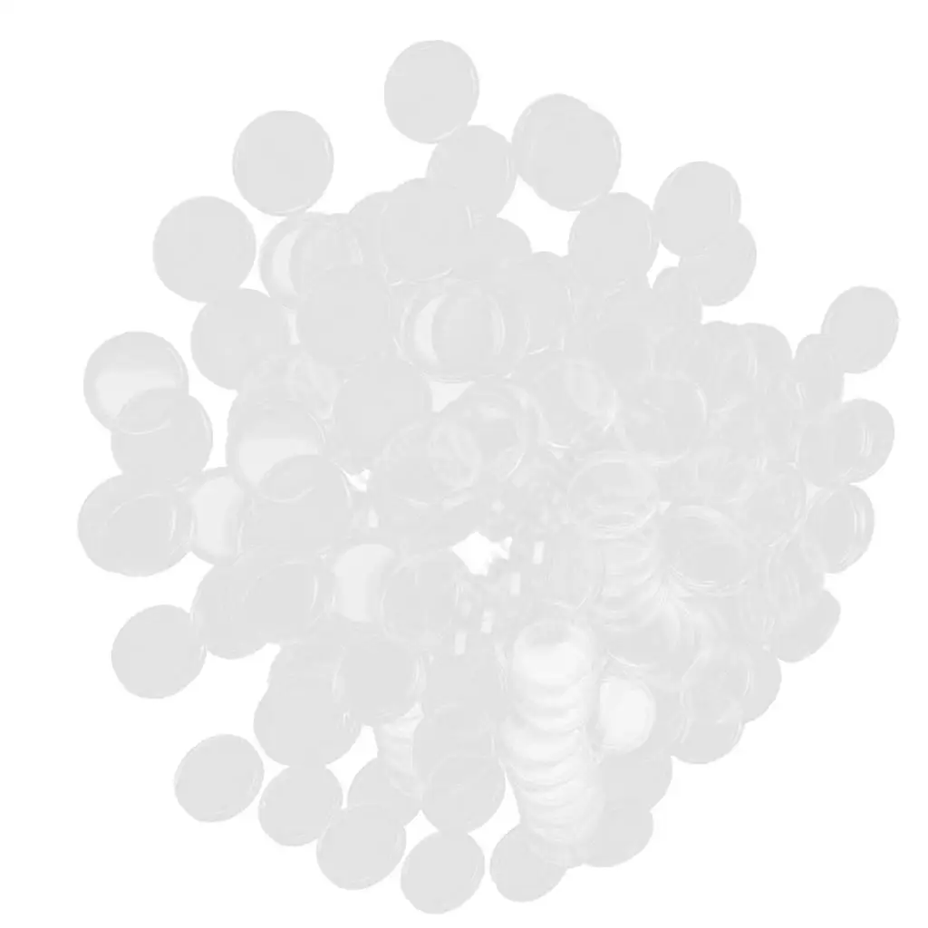 Круглый прозрачный контейнер для монет пластиковый капсулы 200 шт. защитный чехол