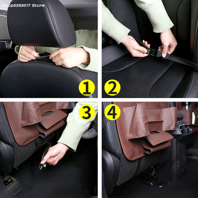 Автомобильный Органайзер из искусственной кожи на спинку сиденья поднос
