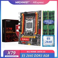 machinist x79 kit motherboard lga 2011 set xeon e5 2640 cpu processor 8gb24gb ddr3 ecc ram memory combo nvme m 2 micro atx