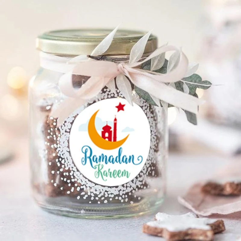 

90/120x Eid Mubarak Favor Gift Sealing Sticker Handmade Ramadan Cake Seal Label
