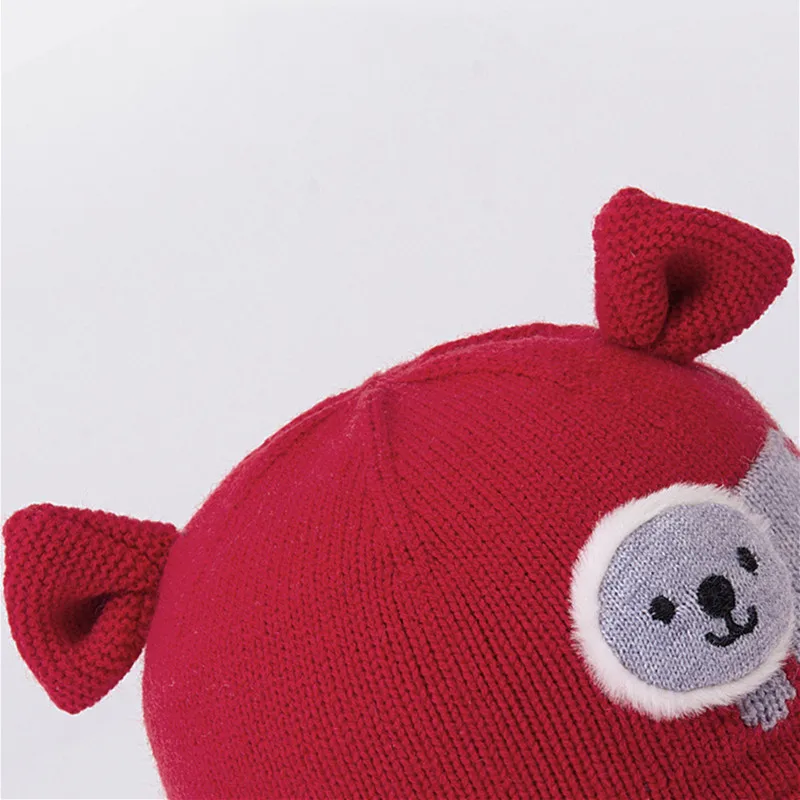 Cute Baby Autumn Winter Home Outdoor Hat Cotton Soft Warm Wool With Bibs Lovely Little Lion Kid Suit to 0-18 Months | Детская одежда и