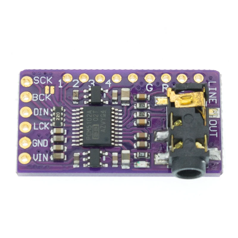 Интерфейс I2S PCM5102A DAC аудио декодер GY PCM5102 плеер модуль для Raspberry Pi pHAT формат плата