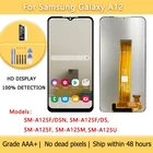 Сменный ЖК-дисплей AAA + для Samsung Galaxy A12 A125 A125F A125U, цифровой сенсорный экран в сборе, детали для ремонта с рамкой или без