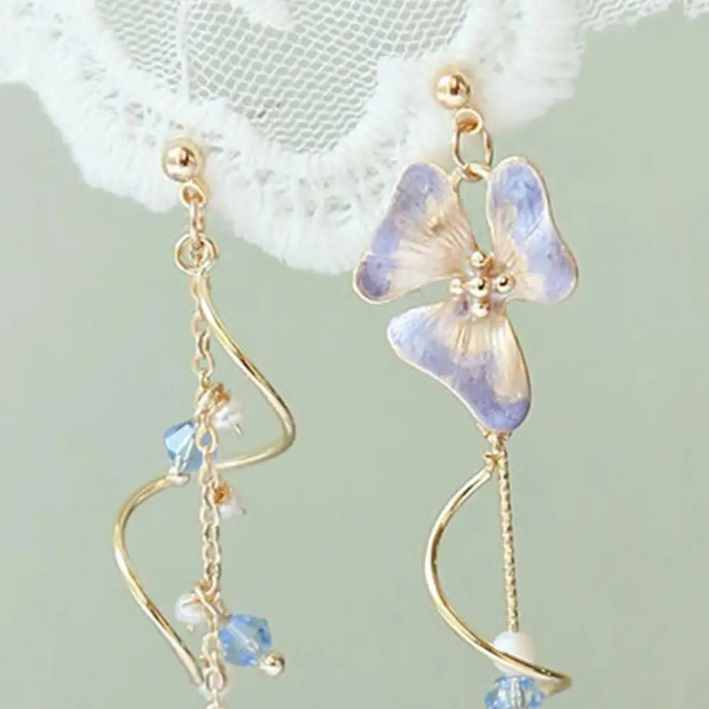 Модные серьги с кисточками из искусственных кристаллов удобные милые красочные