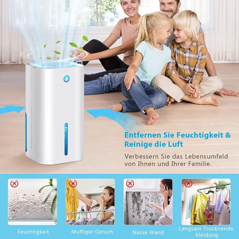 Электрический портативный осушитель воздуха 1000 мл миниатюрный тихий Осушитель