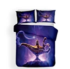 Комплект постельного белья Disney, с лампой Аладдина, с рисунком принцессы жасмин, удобное пододеяльник, пододеяльник, наволочка, украшение для спальни