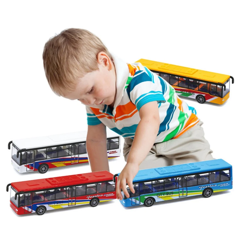 

High Quality Alloy Classic Bus Minibus Car Alloy Vehicle Model Desktop Decor Kids Collectible Toy Kid Toys For Children