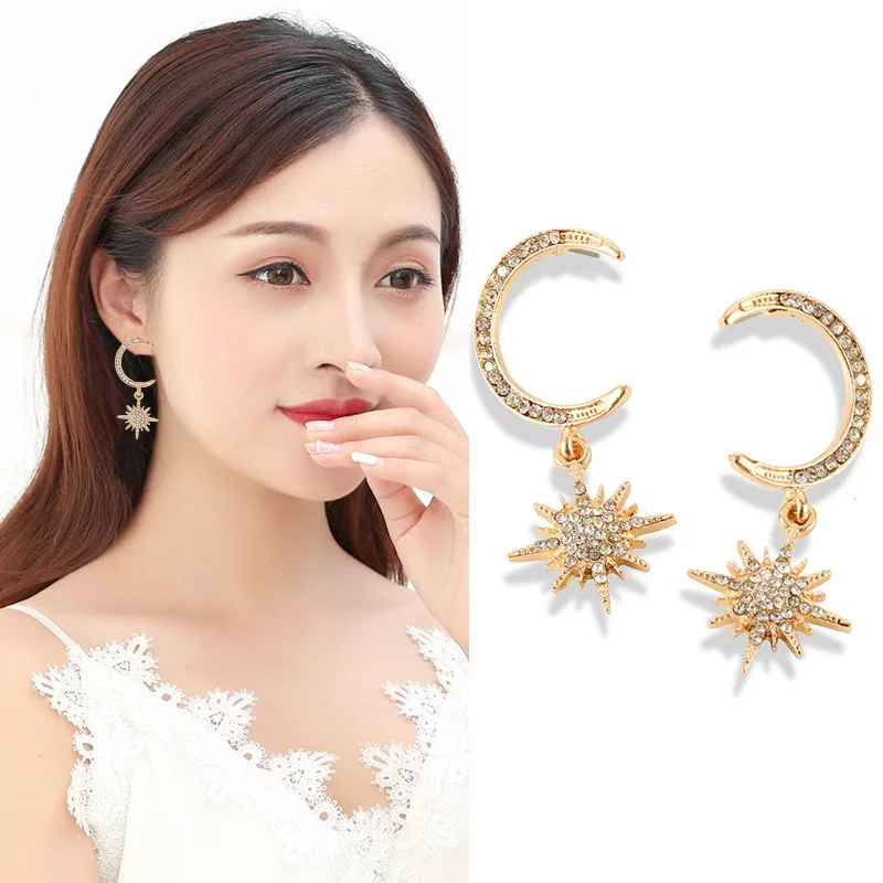 Japan and South Korea trend fashion hot fresh fresh geometric size circle exaggerated long ladies earrings factory wholesale