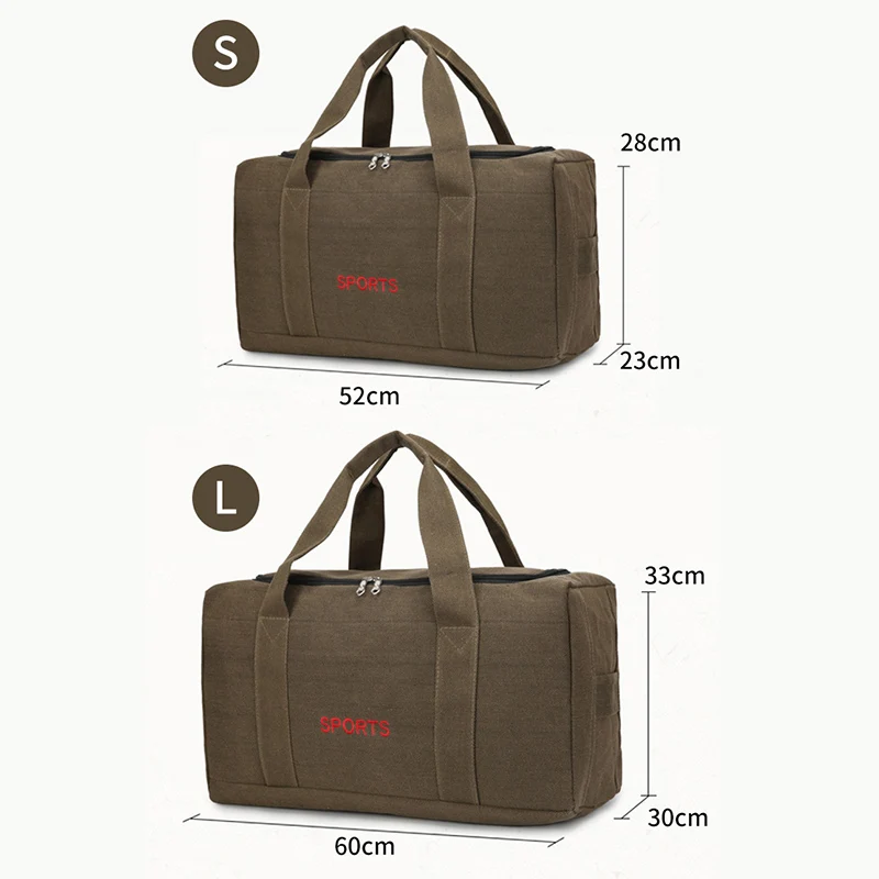 

Unisex Vintage Canvas Travel Bag Large Capacity Duffel Hand Luggage Bag Multifunction Sac De Voyage Weekend Bag Gym Pack XA657F