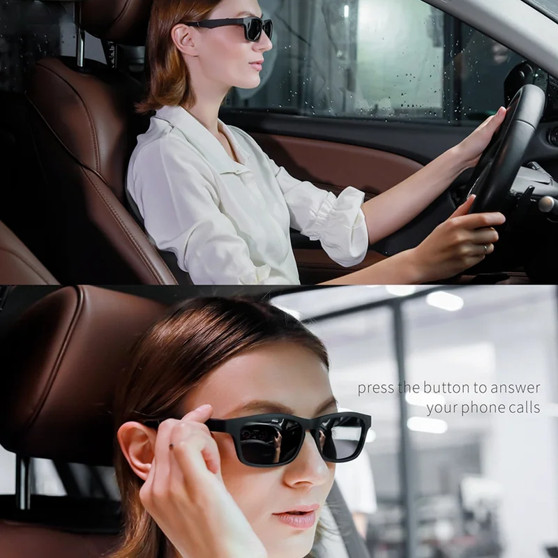 

Bonola Sports Smart Headset Eyewear Bluetooth 5.0 Hands-Free Calling Music Anti Blue Light Glasses for Xiaomi/Huawei/iPhone