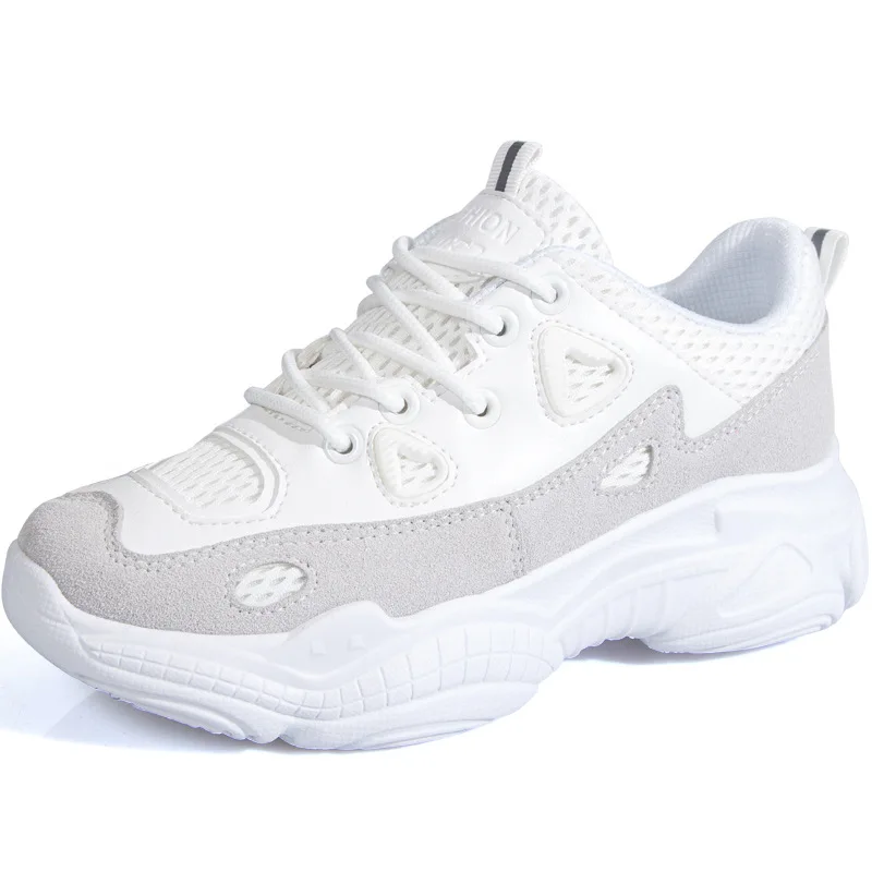 2019 Новые повседневные женские кроссовки дышащие сетчатые на платформе удобная