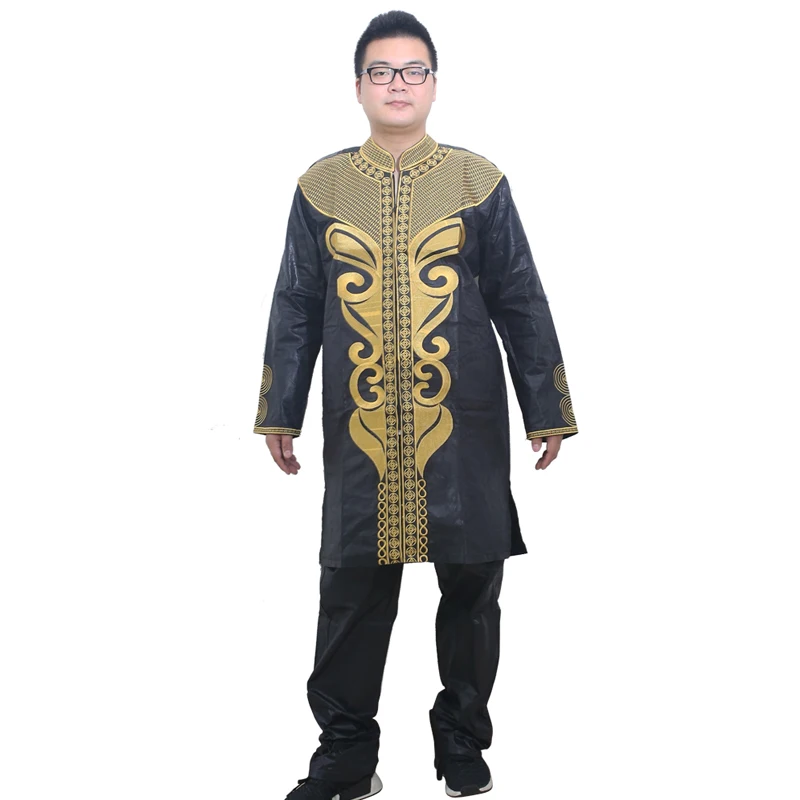 MD в африканском стиле мужские Dashiki для мальчиков: рубашка и штаны топы с длинными