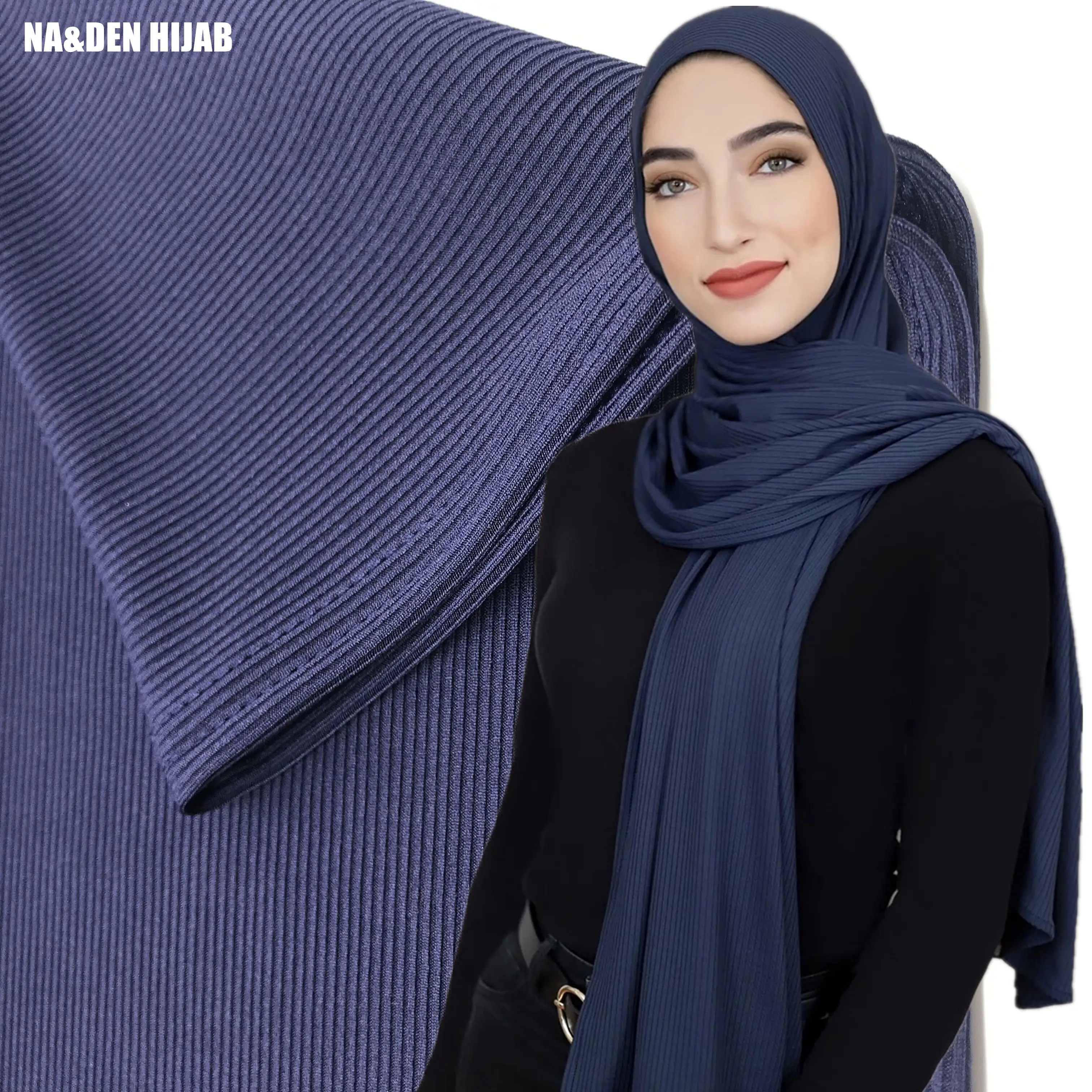 

Premium Ribbed Jersey scarf high quality winter women muslim stretchy hijabs