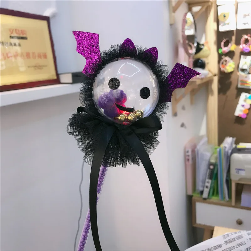 

Halloween Fashion LED Luminous Wizard Fairy Stick Flashing Lights Up Glow Sticks Party Kids Cosplay Gift Toy Fairy Flash Stick