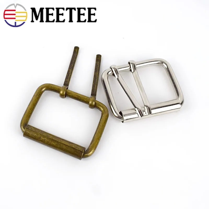 Meetee 4/10p 40/50/60 мм металлическая двойная пряжка для ремня роликовая Пряжка пальто