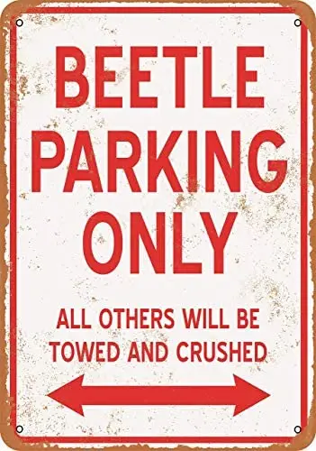 

Beetle Parking ONLY Metal Tin Sign 12 X 8 Inches Retro Vintage Decor