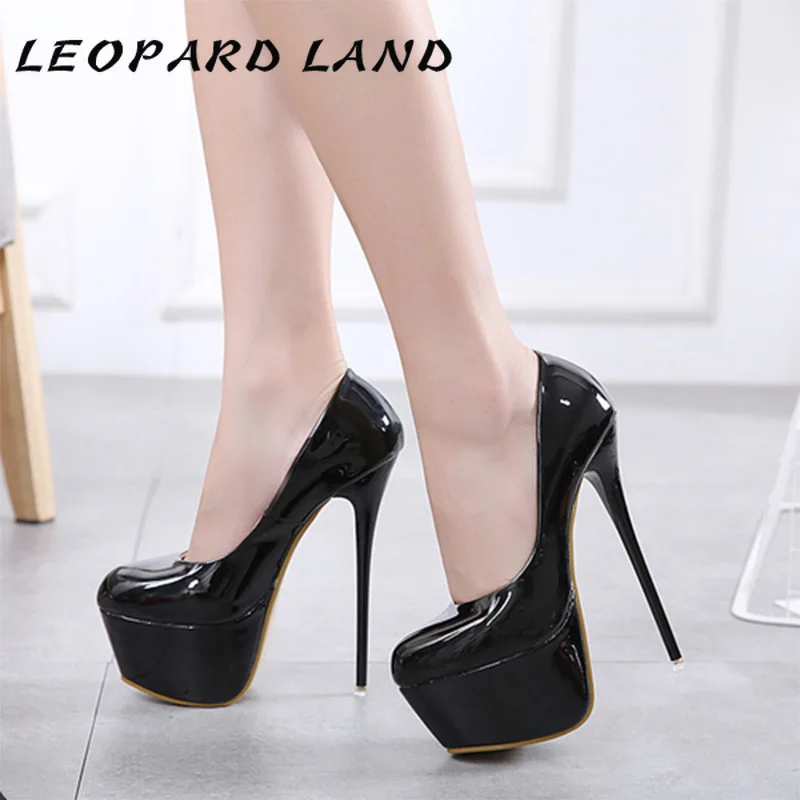 Женские туфли-лодочки на очень высоком каблуке 34-40 см | Обувь