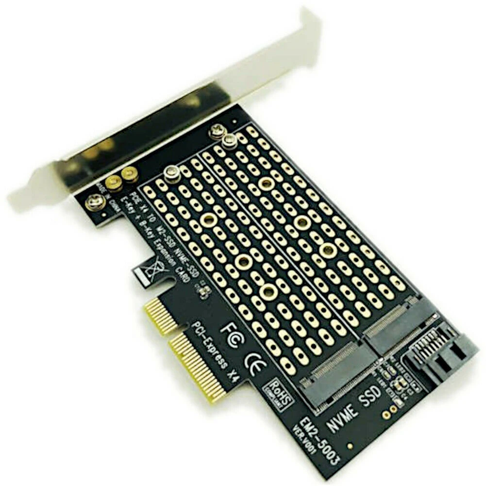 

SATA X4 X8 X16 Adapter Mini High Speed M.2 NGFF To Desktop PCIe PCI Express Expansion Card For Computer Converter NVME Dual SSD