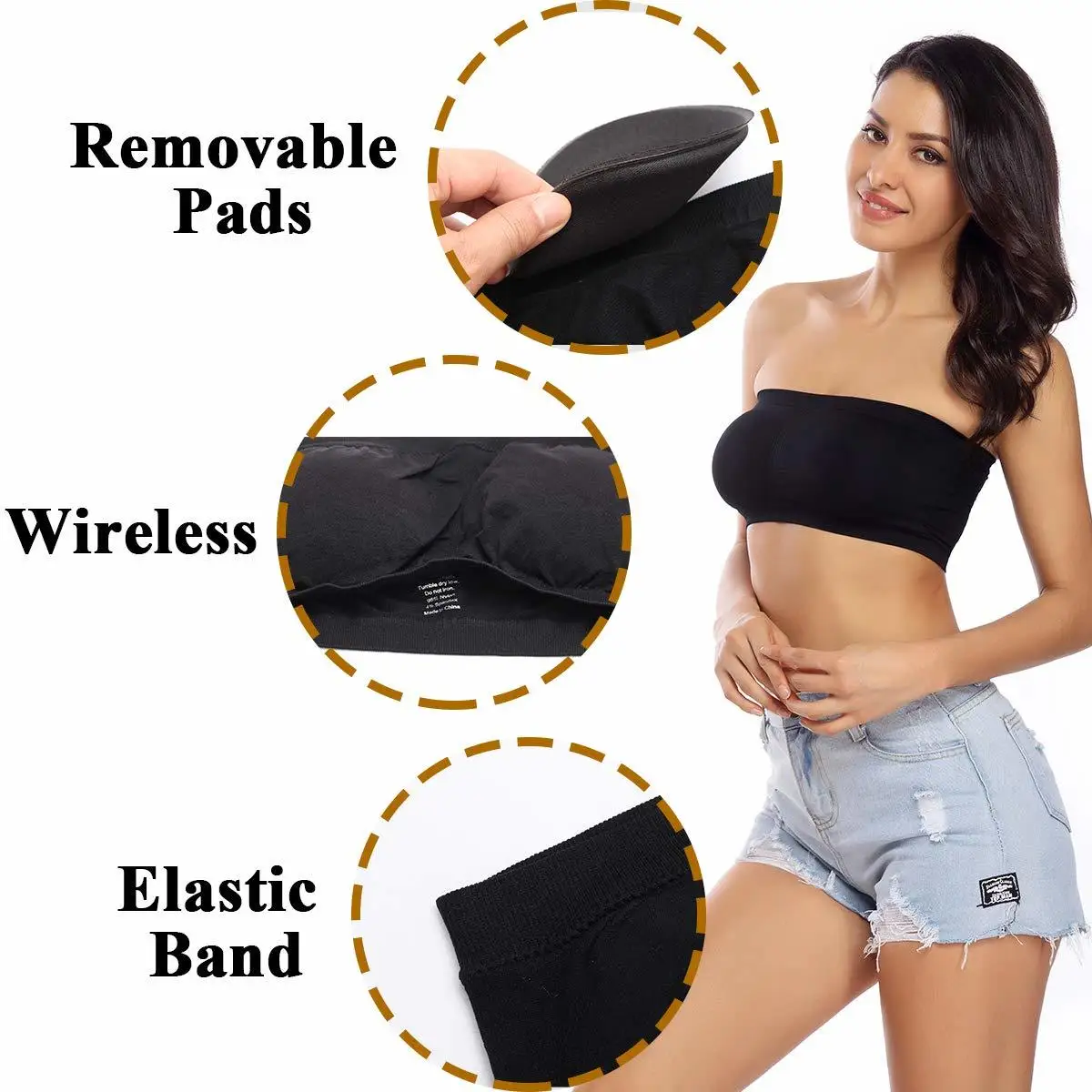 2 шт. Бюстгальтеры без бретелек невидимый бюстгальтер с открытой спиной