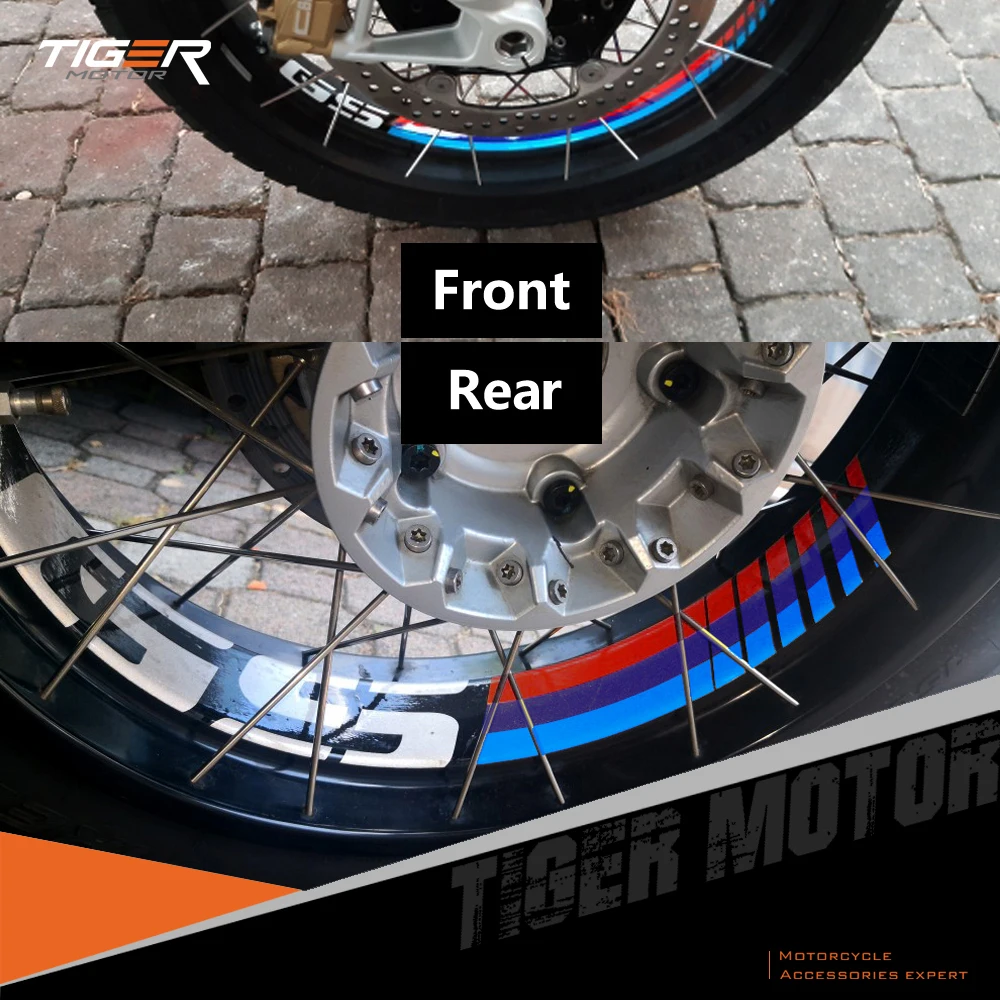 

Motorcycle Front and Rear Wheel Reflective Decal Fits for BMW R1200GS Adventure 2006-2018 and R1250GS Adv 2019-2021