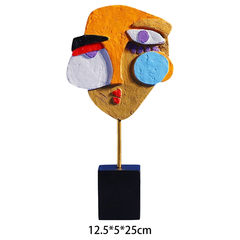 Фигурки из абстрактной смолы с изображением человеческого лица креативные