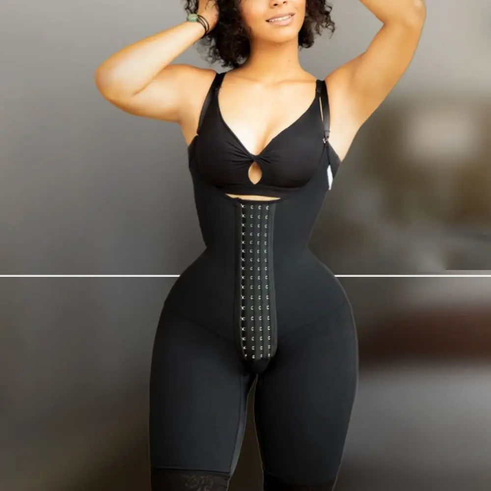 

Fajas Colombianas Tummy Control Bodysuit Corset Compression Slimming Modeling Butt Lifter Body Shaper Women Open Bust Underwear