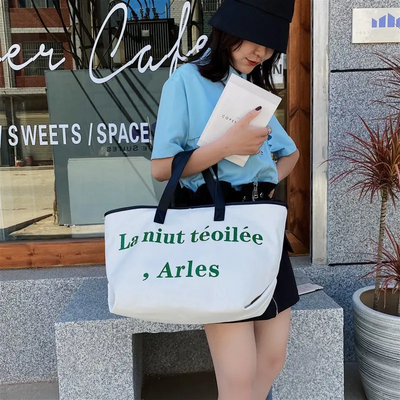 

2020 Hot Fashion Women's Handbag Cute Girl letter Tote Bag Leisure Bag lady canvas bag modern handbag
