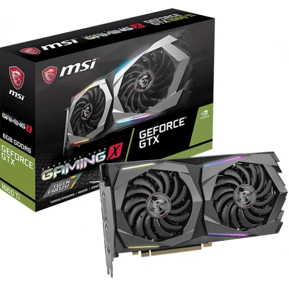 Видеокарта MSI Gaming nVidia GeForce GTX 1660 Ti 1875MHz 6144MB 12000MHz 192 bit RTL [GTX GAMING X 6G]|Видеокарты| |