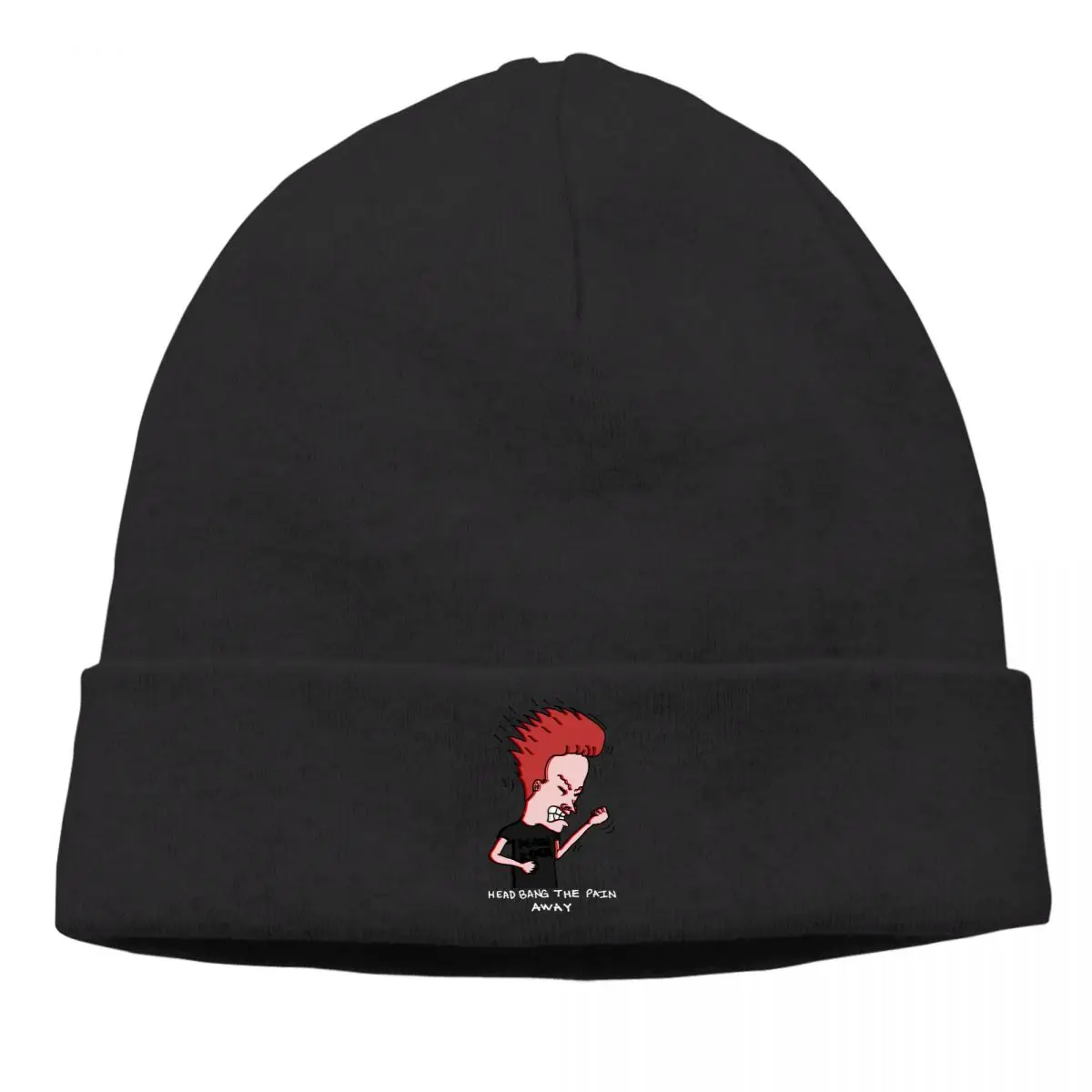 

Beavis and ButtHead Chat Hilarious Animation Fashion Beanie Hats Pain Killer White Knit Bonnet Special Skullies Caps Earmuffs