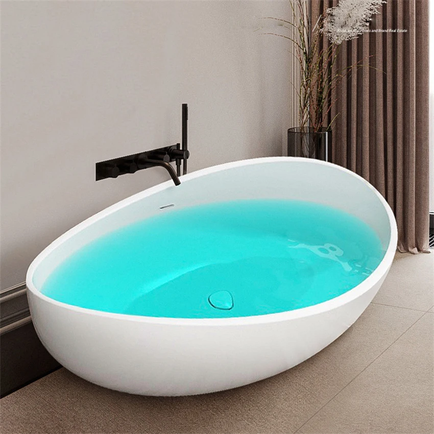 

Bathtub Freestanding Household Ordinary Bathtub Environmentally Friendly Artificial Stone Bathtub Adult Bathtub Artistic WB1811